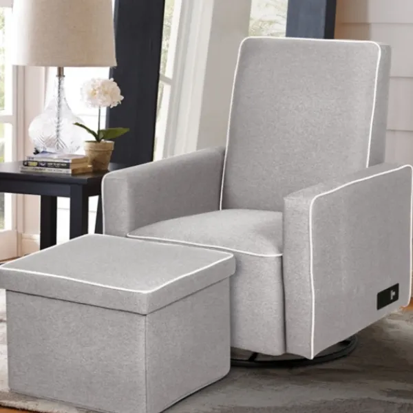 Accent Chairs-Kirkland's Home Taupe Usb Recliner And Ottoman 2-Pc. Set Tan