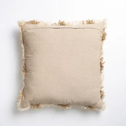 Pillows-Kirkland's Home Taupe Windowpane Plaid Pillow Tan/White