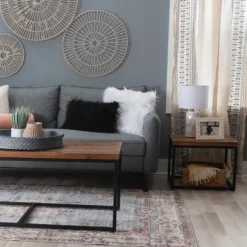 Coffee Tables-Kirkland's Home Tawny Nesting 3-Pc. Coffee And Accent Table Set Brown