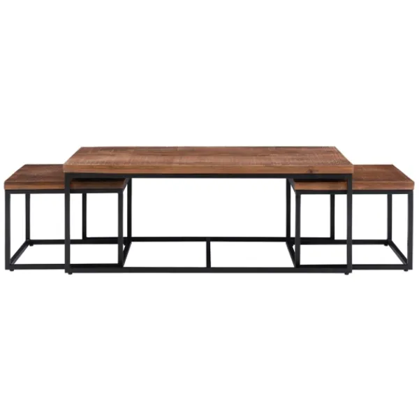 Coffee Tables-Kirkland's Home Tawny Nesting 3-Pc. Coffee And Accent Table Set Brown