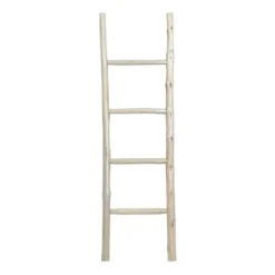 Decorative Accents-Kirkland's Home Teak Wood Leaning Ladder White