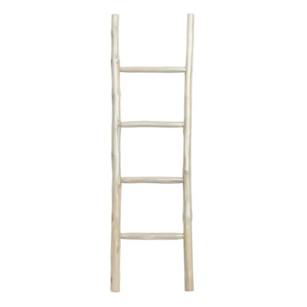 Decorative Accents-Kirkland's Home Teak Wood Leaning Ladder White