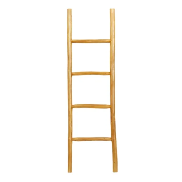 Decorative Accents-Kirkland's Home Teak Wood Leaning Ladder Brown