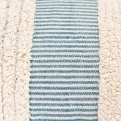 Pillows-Kirkland's Home Teal And Natural Tufted Stripes Lumbar Pillow Blue/Tan