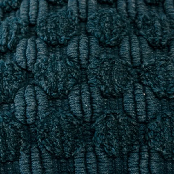 Pillows-Kirkland's Home Teal Looped Cotton Throw Pillow Blue