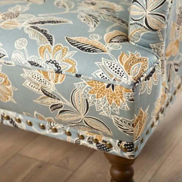 Accent Chairs-Kirkland's Home Teal Rebecca Tufted Accent Chair Blue