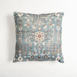 Pillows-Kirkland's Home Teal Vintage Salma Pillow Blue/Ivory