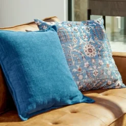 Pillows-Kirkland's Home Teal Vintage Salma Pillow Blue/Ivory