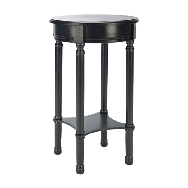 Accent & End Tables-Kirkland's Home Tegan Round Accent Table Black