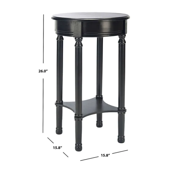 Accent & End Tables-Kirkland's Home Tegan Round Accent Table Black