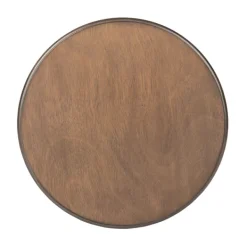 Accent & End Tables-Kirkland's Home Tegan Round Accent Table Brown