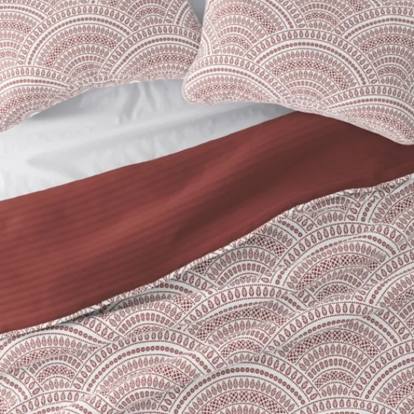 Quilts-Kirkland's Home Terra Scalloped Reversible 2-Pc. Twin Quilt Set Red/White