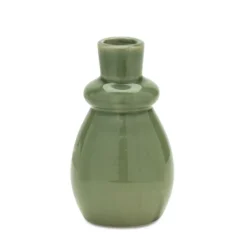 Vases-Kirkland's Home Terracotta Bottle Vases, Set Of 2 Green