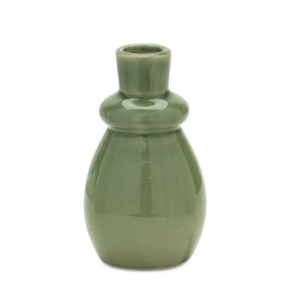 Vases-Kirkland's Home Terracotta Bottle Vases, Set Of 2 Green