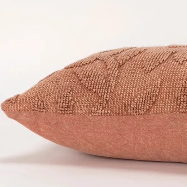 Pillows-Kirkland's Home Terracotta Stonewash Botanical Pillow Pink