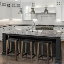 Bar Stools & Counter Height Stools-Kirkland's Home Terry Black Metal And Brown Wood Counter Stool Black/Brown