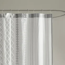 Shower Curtains-Kirkland's Home Textured Chenille Shower Curtain Gray