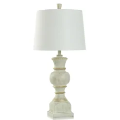 Table Lamps-Kirkland's Home Textured Spindle Table Lamp White