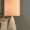 Table Lamps-Kirkland's Home Textured Stripe Accent Table Lamp Tan