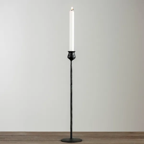 Candle Holders-Kirkland's Home Textured Taper Candle Holder, 20 In. Black