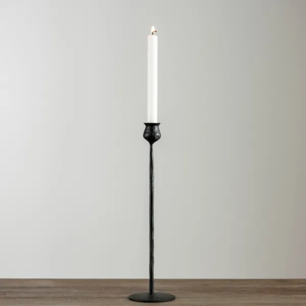 Candle Holders-Kirkland's Home Textured Taper Candle Holder, 16 In. Black