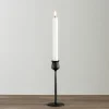 Candle Holders-Kirkland's Home Textured Taper Candle Holder, 8 In. Black