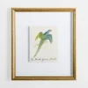 Framed Art-Kirkland's Home The Dark Green Bird Framed Art Print White/Green