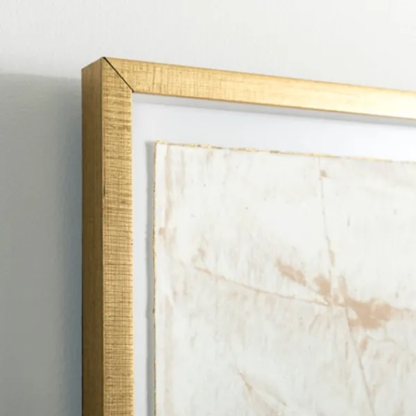 Framed Art-Kirkland's Home The Golden Abstract I Framed Art Print White/Tan/Gray/Gold