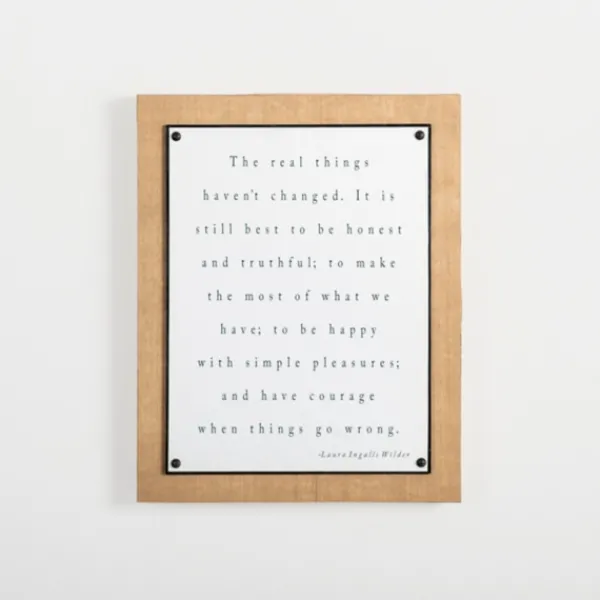 Wall Quotes & Signs-Kirkland's Home The Real Things Wall Plaque White/Black/Tan