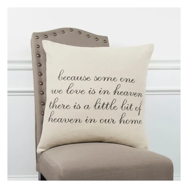 Pillows-Kirkland's Home There Is A Little Bit Of Heaven In Our Home Pillow Tan/Black