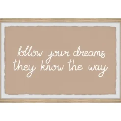 Wall Quotes & Signs-Kirkland's Home They Know The Way Framed Wall Plaque Tan/White