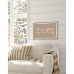 Wall Quotes & Signs-Kirkland's Home They Know The Way Framed Wall Plaque Tan/White