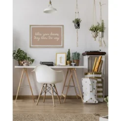 Wall Quotes & Signs-Kirkland's Home They Know The Way Framed Wall Plaque Tan/White