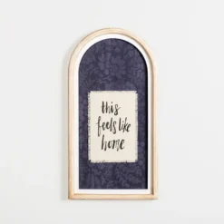 Wall Quotes & Signs-Kirkland's Home This Feels Like Home Arched Wall Plaque Blue/White