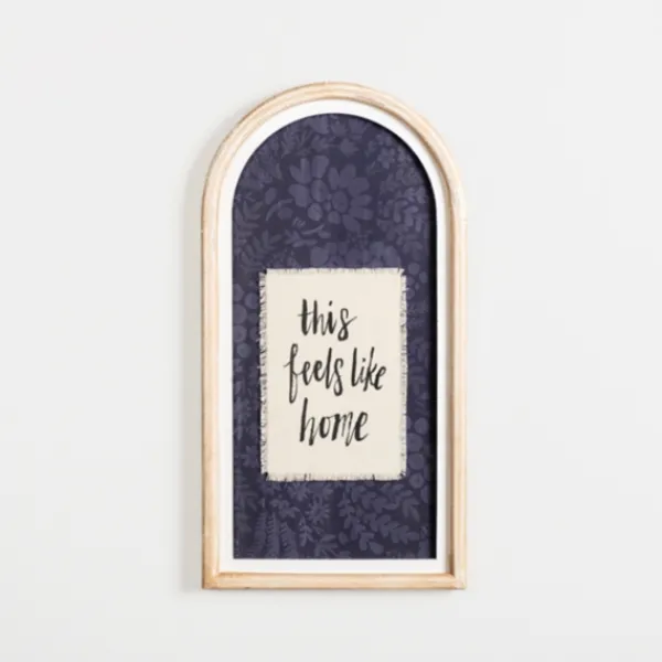 Wall Quotes & Signs-Kirkland's Home This Feels Like Home Arched Wall Plaque Blue/White