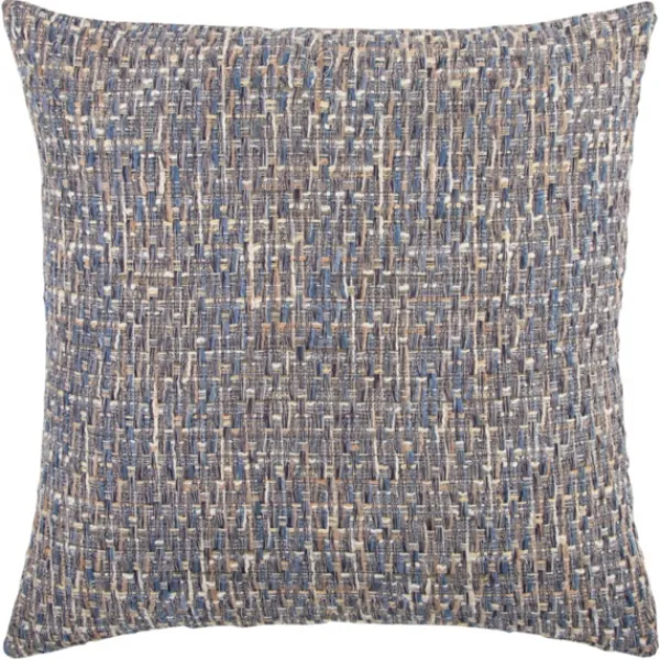 Pillows-Kirkland's Home Threaded Pillow, 22 In. Blue