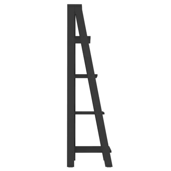 Office Furniture-Kirkland's Home 4-Tier Ladder Bookshelf Black