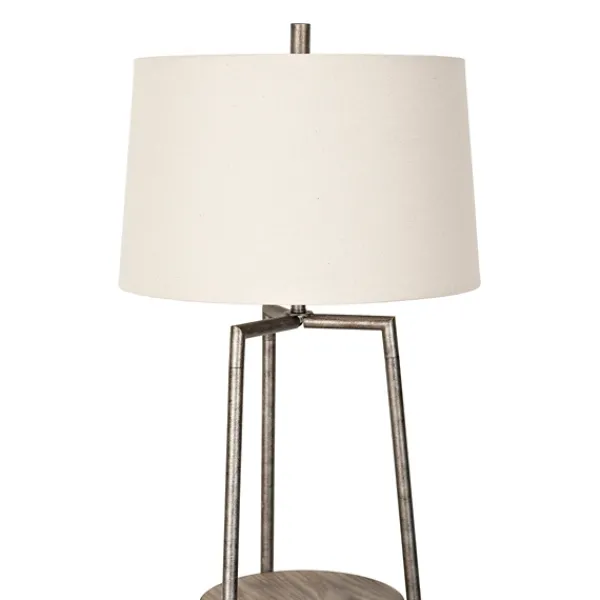 Floor Lamps-Kirkland's Home 3-Tier Shelf Floor Lamp White