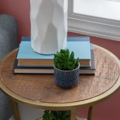 Accent & End Tables-Kirkland's Home Tiered Hourglass Accent Table Gold