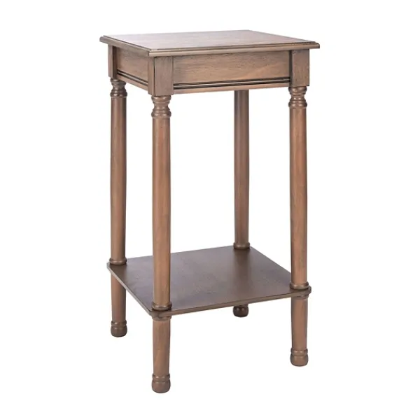 Accent & End Tables-Kirkland's Home Tilley Classic Square Accent Table Brown