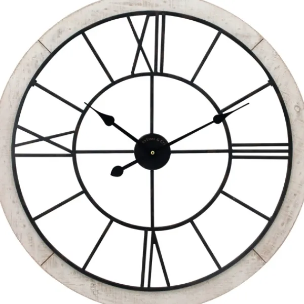Clocks-Kirkland's Home Timeworn Cottage Clock White
