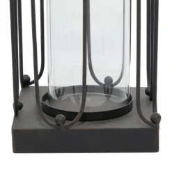 Lanterns-Kirkland's Home Tin Open Frame Lanterns, Set Of 2 Black