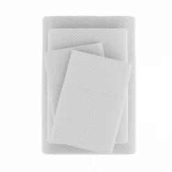Bed Sheets-Kirkland's Home Tiny Hearts 3-Pc. Twin Sheet Set Gray