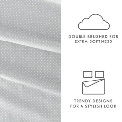 Bed Sheets-Kirkland's Home Tiny Hearts 3-Pc. Twin Sheet Set Gray