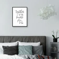Wall Quotes & Signs-Kirkland's Home Together Is Our Favourite Canvas Art Print White/Black