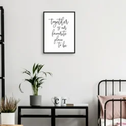 Wall Quotes & Signs-Kirkland's Home Together Is Our Favourite Canvas Art Print White/Black