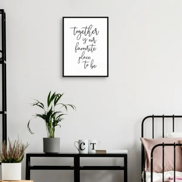 Wall Quotes & Signs-Kirkland's Home Together Is Our Favourite Canvas Art Print White/Black
