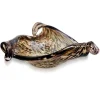 Decorative Bowls & Jars-Kirkland's Home Tortoise Shell Folded Edges Murano Glass Bowl Brown