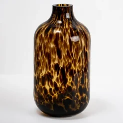 Vases-Kirkland's Home Tortoise Shell Glass Vase, 14 In. Brown