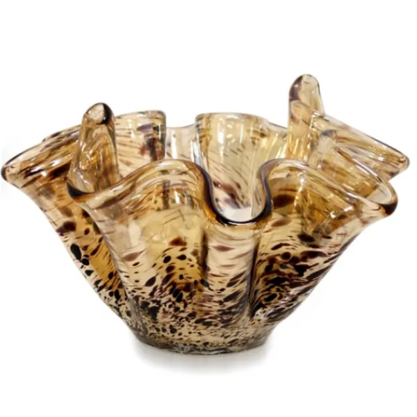 Decorative Bowls & Jars-Kirkland's Home Tortoise Shell Murano Glass Bowl Brown